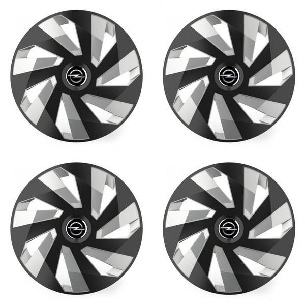 puklice pre  Opel 16 Vector RC black and silver