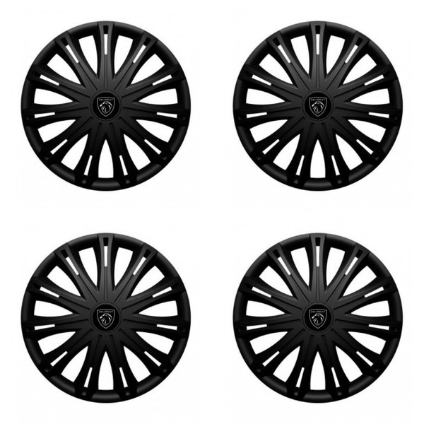 puklice pre Peugeot (nové logo) 17 SPARK BLACK