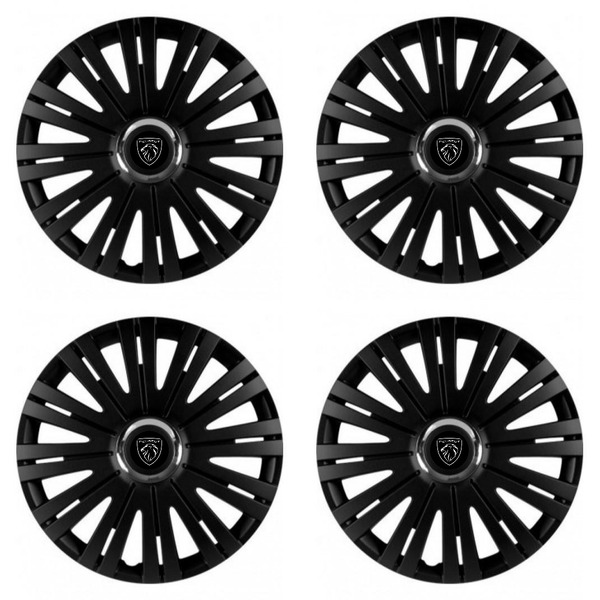 puklice pre  Peugeot (nové logo) 14 ACTIVE RC BLACK