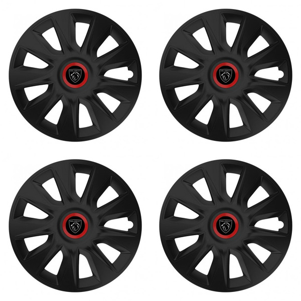 puklice pre  Peugeot (nové logo) 17 STRATOS RR black