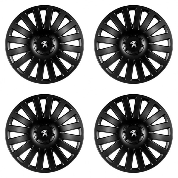 puklice pre Peugeot (staršie logo) 15 Smart black