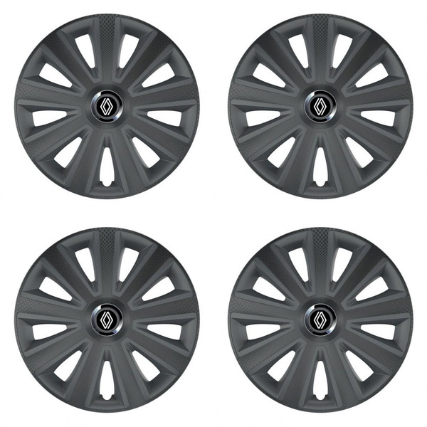 puklice pre Renault (nové logo) 15 Aviator carbon grafite