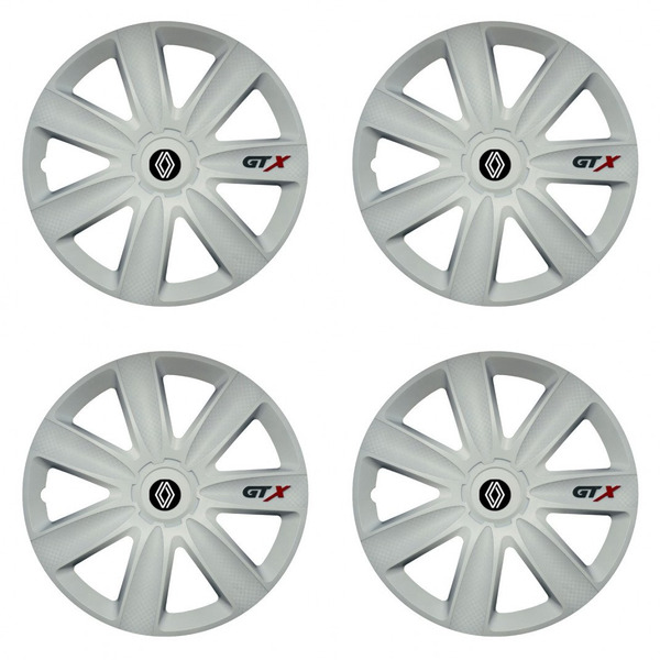 puklice pre Renault (nové logo) 14 GTX carbon white