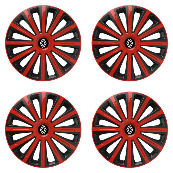 puklice pre Renault (nové logo) 15 TREND red and black