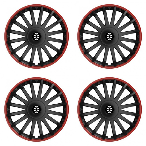 puklice pre Renault (nové logo) 15 CRYSTAL RO black