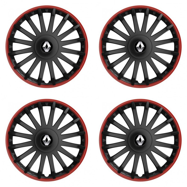 puklice pre  Renault (staršie logo) 15 CRYSTAL RO black