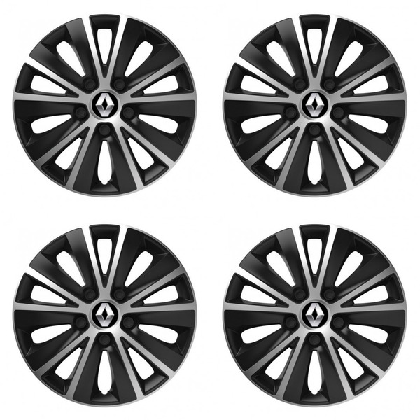puklice pre Renault (staršie logo) 14 RAPIDE silver and black