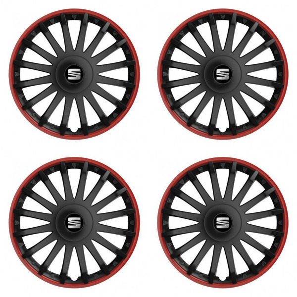 puklice pre Seat 15 CRYSTAL RO black