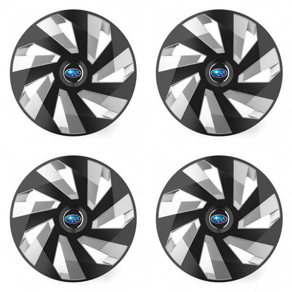 puklice pre  Subaru 14 Vector RC black and silver