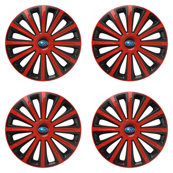 puklice pre  Subaru 16 TREND red and black