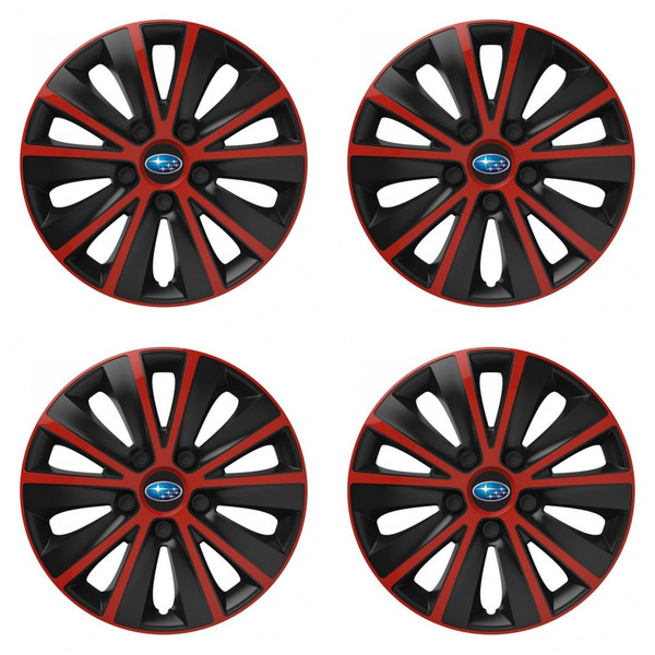 puklice pre  Subaru 14 RAPIDE red and black