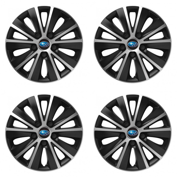 puklice pre  Subaru 14 RAPIDE silver and black