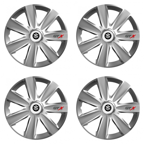 puklice pre  Suzuki 14 GTX CARBON silver