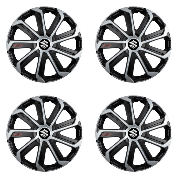 puklice pre  Suzuki 14 Evo black&silver