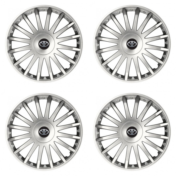 puklice pre Toyota 15 CRYSTAL silver