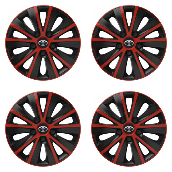 puklice pre Toyota 14 RAPIDE red and black