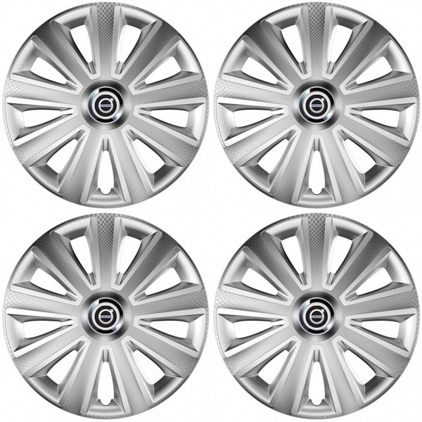 puklice pre  Volvo (čierne) 15 Aviator carbon silver