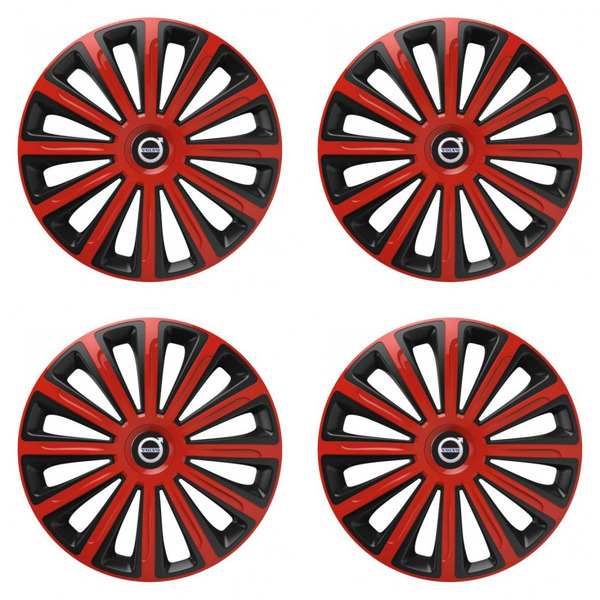 puklice pre  Volvo (čierne) 16 TREND red and black