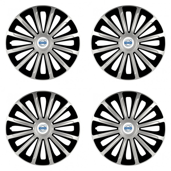 puklice pre  Volvo (biele) 16 TREND silver and black