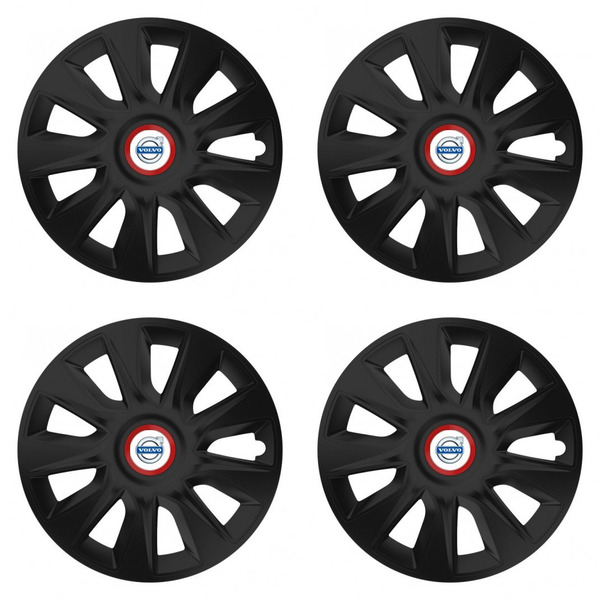 puklice pre  Volvo (biele) 14 STRATOS RR black