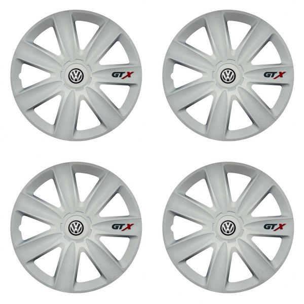 puklice pre VW (čierne) 14 GTX carbon white