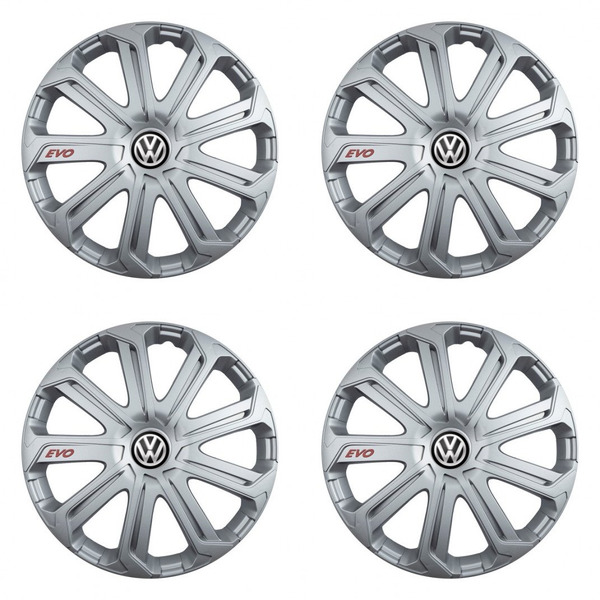 puklice pre  VW (čierne) 14 Evo silver