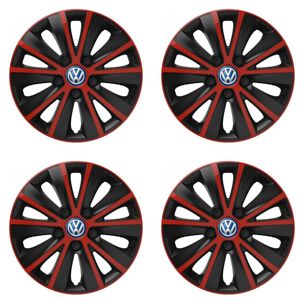 puklice pre  VW (modré) 14 RAPIDE red and black