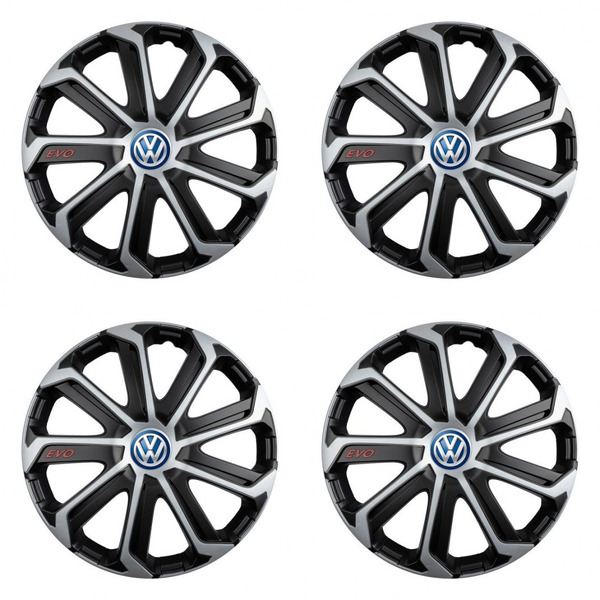 puklice pre VW (modré) 16 Evo black&silver
